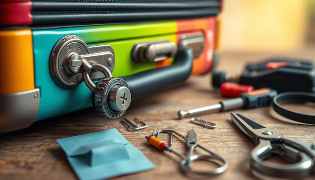 DIY suitcase unlocking
